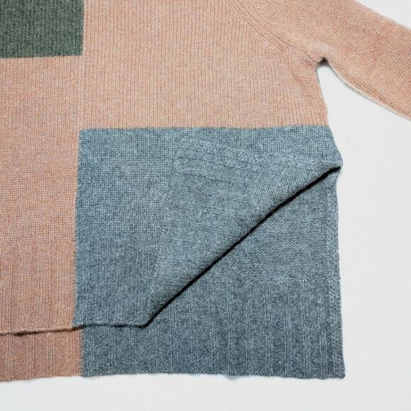 360 Cashmere Hailey 100% Cashmere Brown Black Sweater - Picture 10 of 14